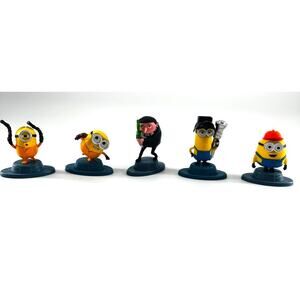2019 Despicable Me Minions & Gru Figurines – Set of 5 – Mattel Universal Studios